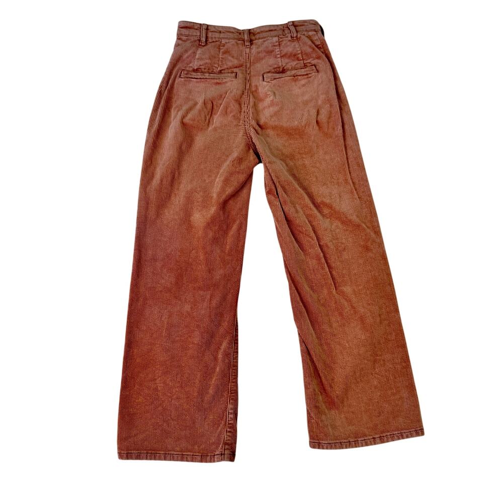 Pilcro Corduroy High Rise Cropped Wide Leg Pants Dusty Rose Orange Women’s 24 - Picture 4 of 15